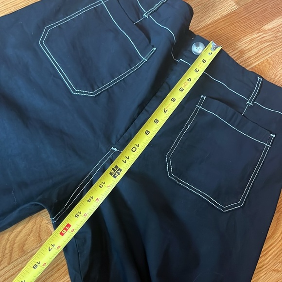 Anthropologie The Colette Contrast-Stitch Cropped Wide-Leg Pants Size 34 NWT - Picture 8 of 16